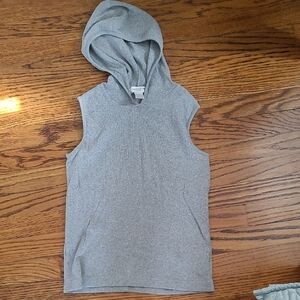 Vintage Jones New York Sport Gray Sleeveless Hoodie